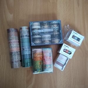 NWOT Washi Tapes, 80+ Total. New Packs, Unused, Many Colors And Styles
